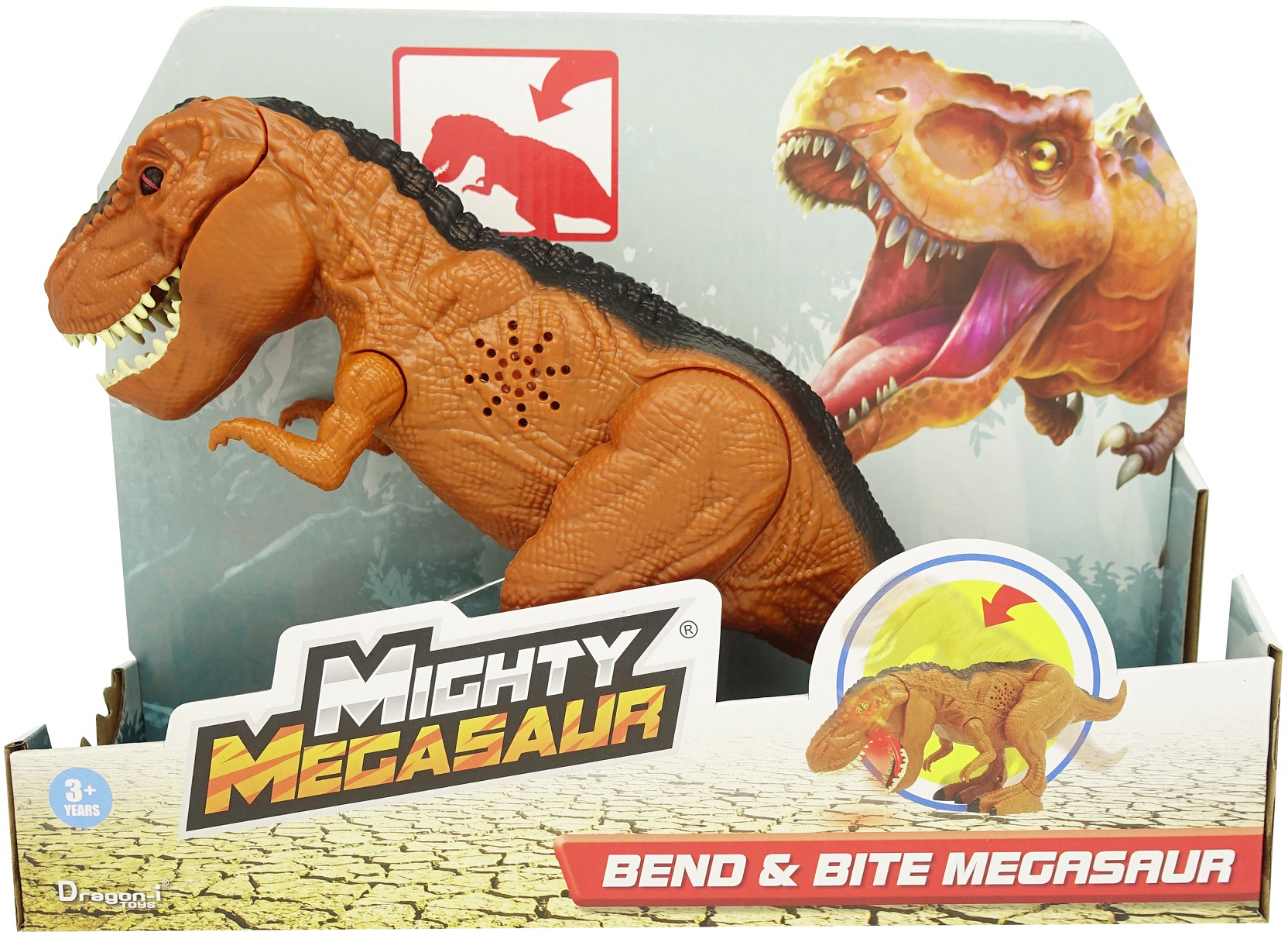 Акція на Интерактивная игрушка Mighty Megasaur Могучий Мегазавр T-Rex рычащий и кусающий 30 см (4894166800866-1) від Rozetka UA