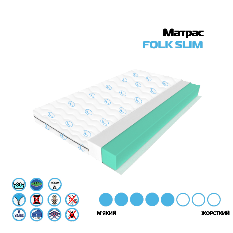 

Ортопедический матрас Sonma Folk Slim FSL-200/190 Vita-Foam