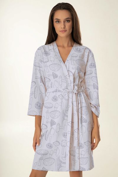 

Хлопковый халат Jasmine Welness L фиолетовый 4302/57