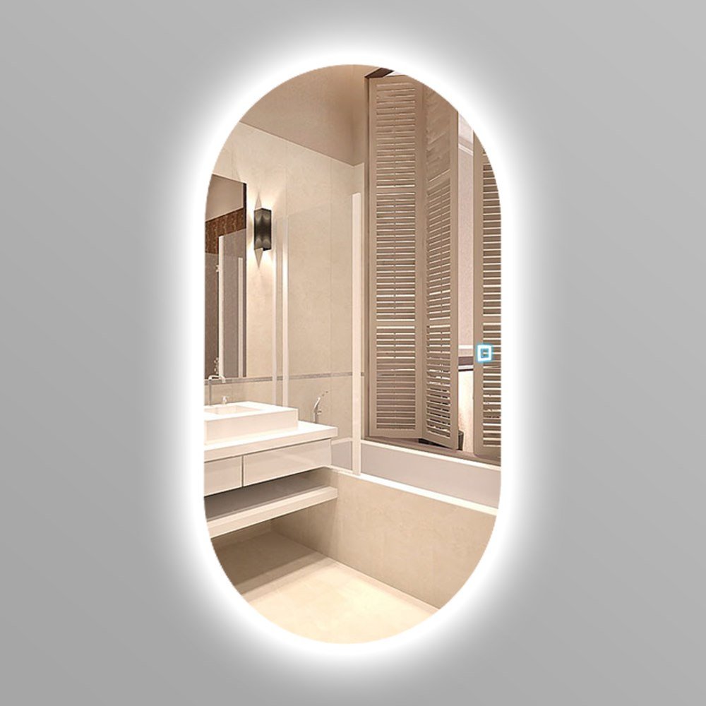 

Зеркало SmartWorld Nargiz серии Smart с контурной подсветкой Амбилайт закругленное 200x110x3см. (Smart-Nargiz-110x200)