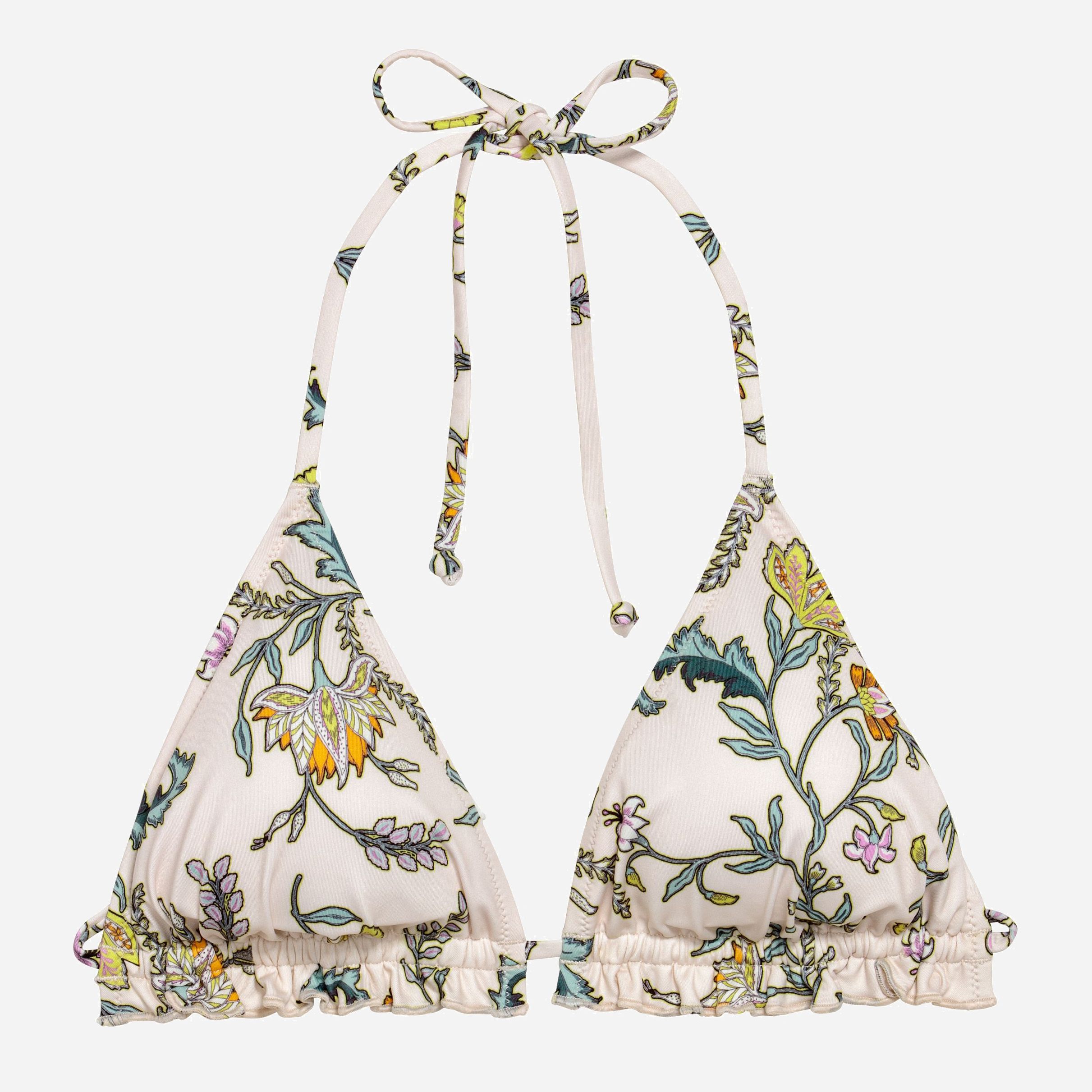 

Верхняя часть купальника H&M 6071597 34 Светло-бежевая/Цветы
