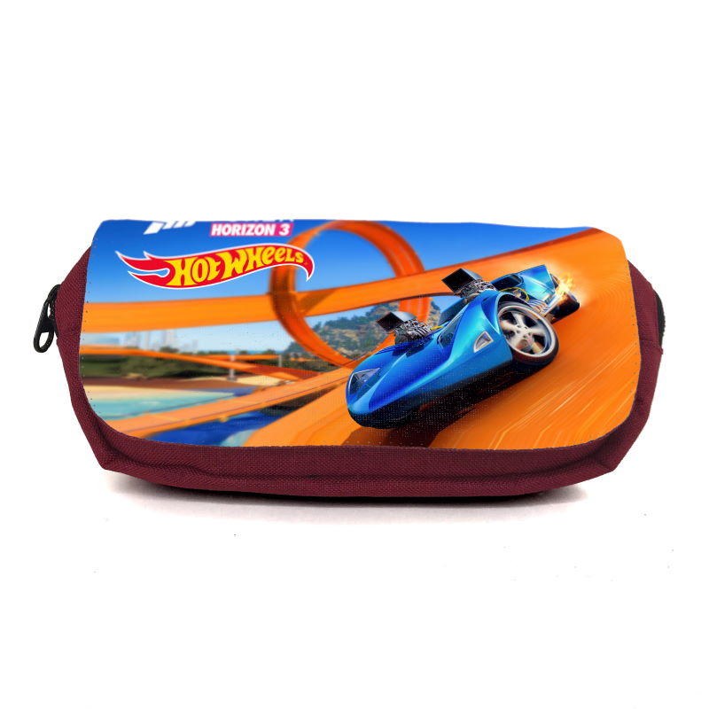 

Школьный пенал Хот Вилс 0011 (Hot Wheels) органайзер универсальный (HW-0011-brd) бордовый