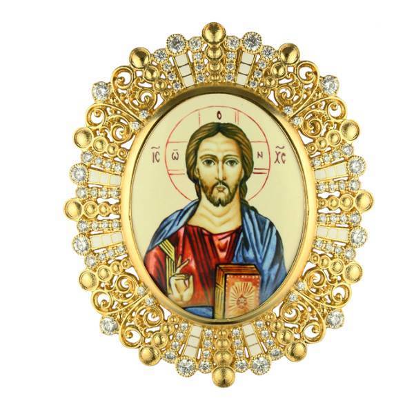 

Накладка на митру латунная в позолоте Фамильные Драгоценности арт. 2.7.0569лп