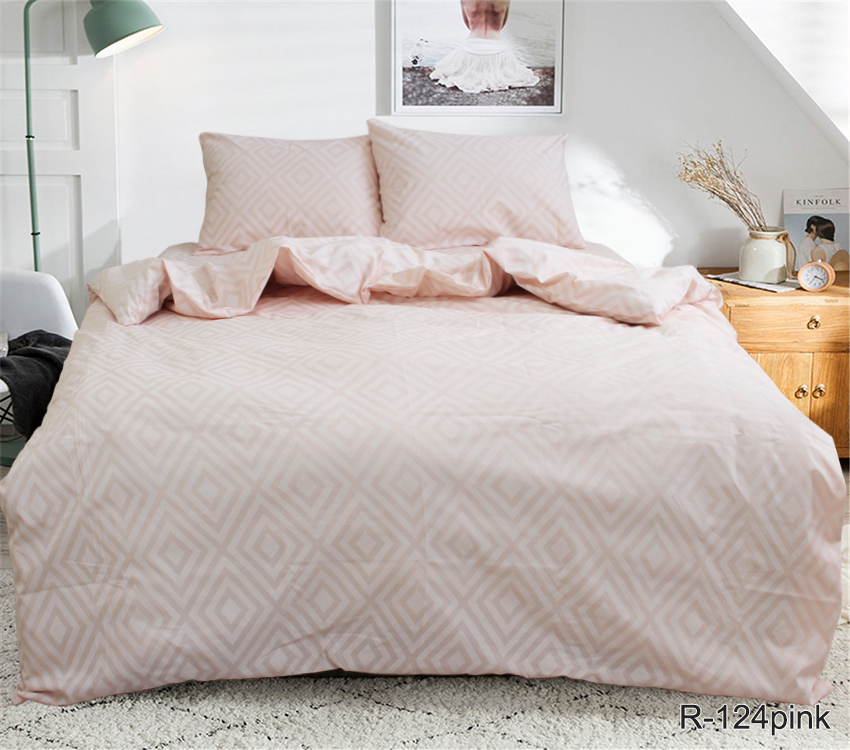 

Комплект постельного белья ТМ TAG ранфорс 100% хлопок семейный R124pink