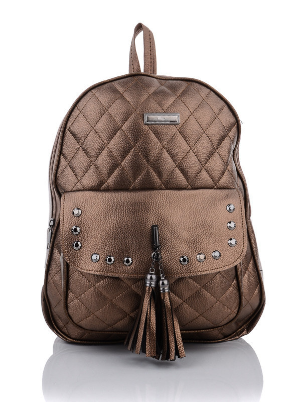 

Рюкзаки женские деми Prime 00-00012840 Бронзовый р.35x29x8