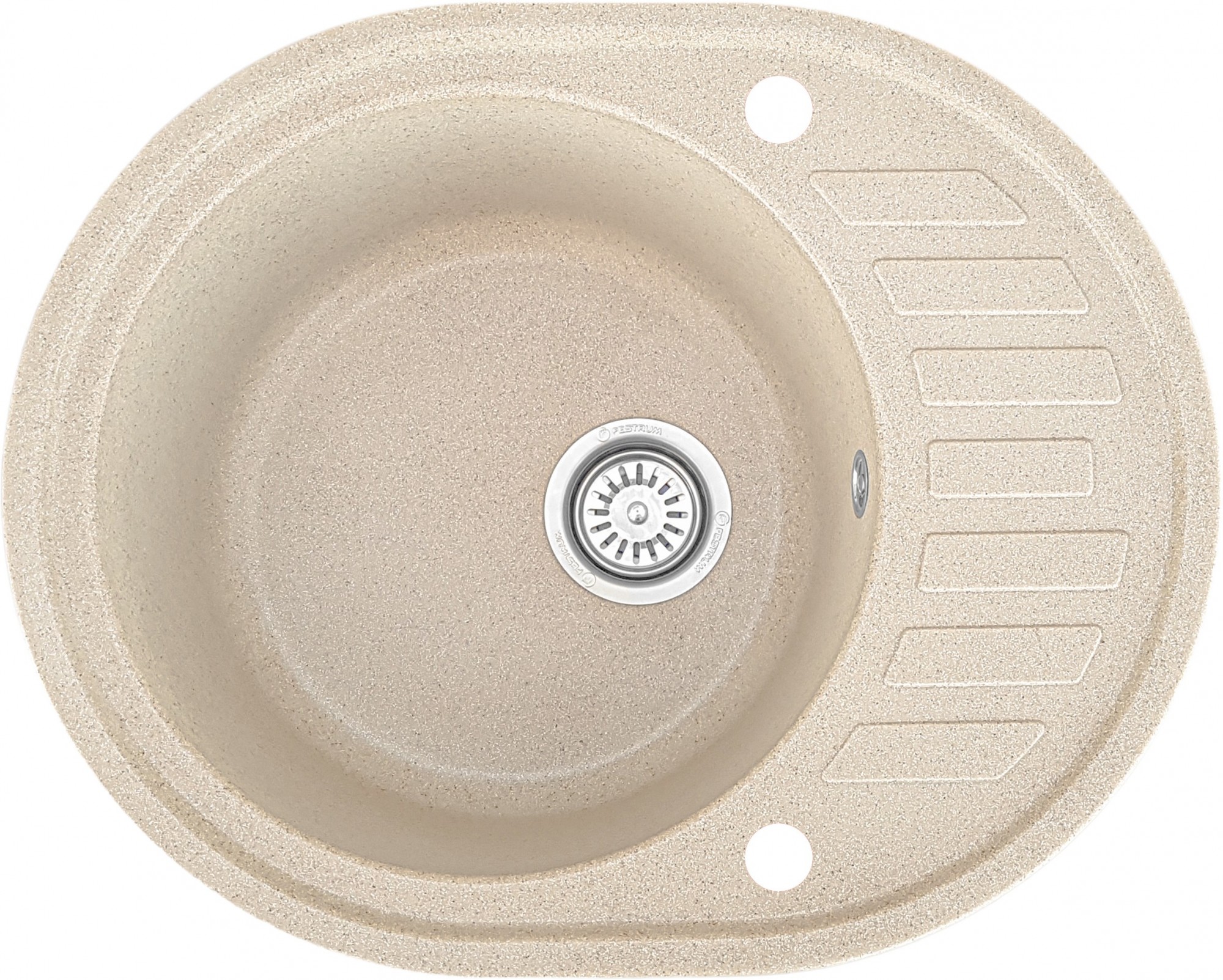 

Гранитная кухонная мойка Kva-kva K23D 620x500x210мм Песочная