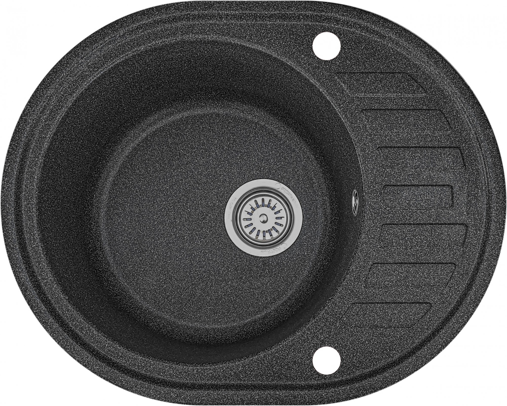 

Гранитная кухонная мойка Kva-kva K23D 620x500x210мм Графит