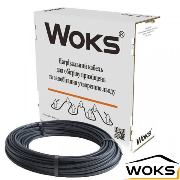 

Нагревательный кабель Woks 30T 4.5 м / 0.2 м² - 0.4 м² / 133 Вт