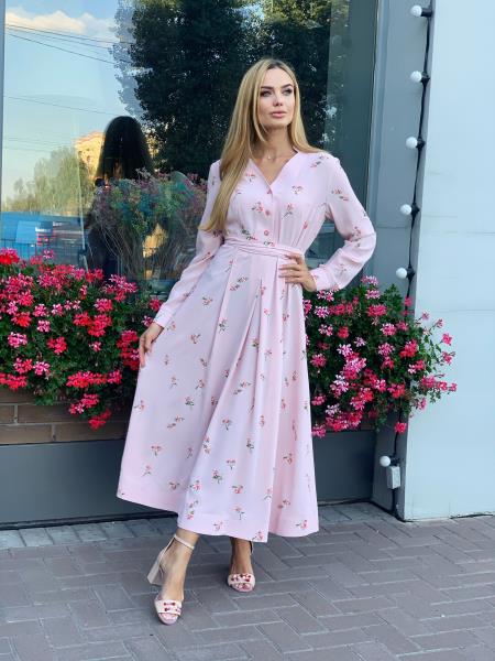 

Платье Style-Nika Ингрид цвет  Розовый в цветы 3033/1, Платье Style-Nika Ингрид цвет 46 Розовый в цветы 3033/1