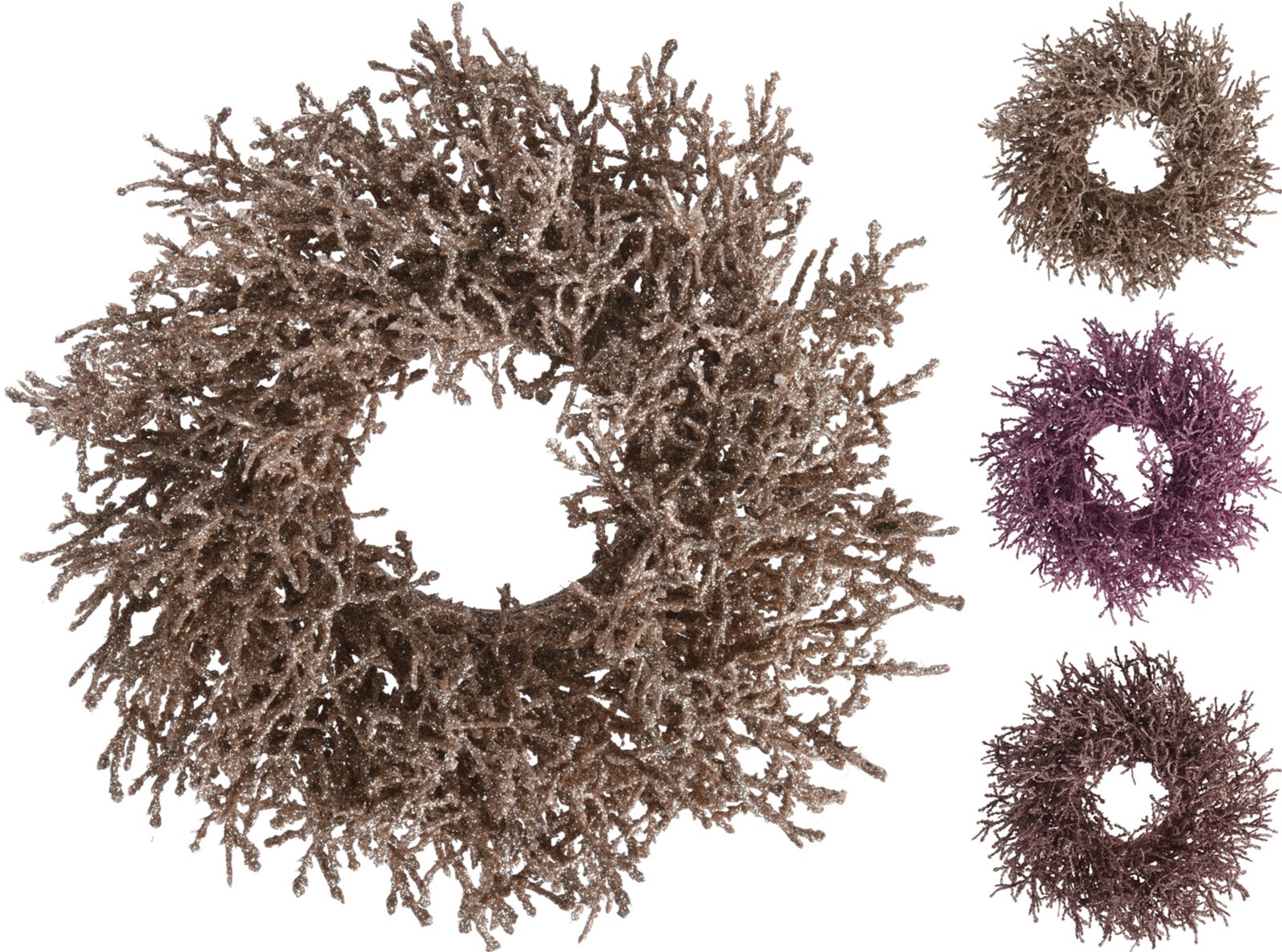 

Венок новогодний Christmas Decoration 25 см Розовый (317991120_золотой)