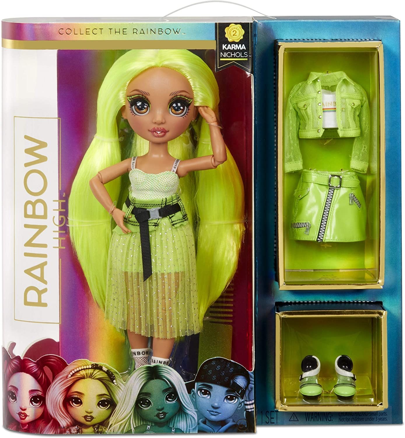 

Кукла Рейнбоу Хай Карма Никольс Rainbow High Karma Nichols – Neon Green Fashion Doll