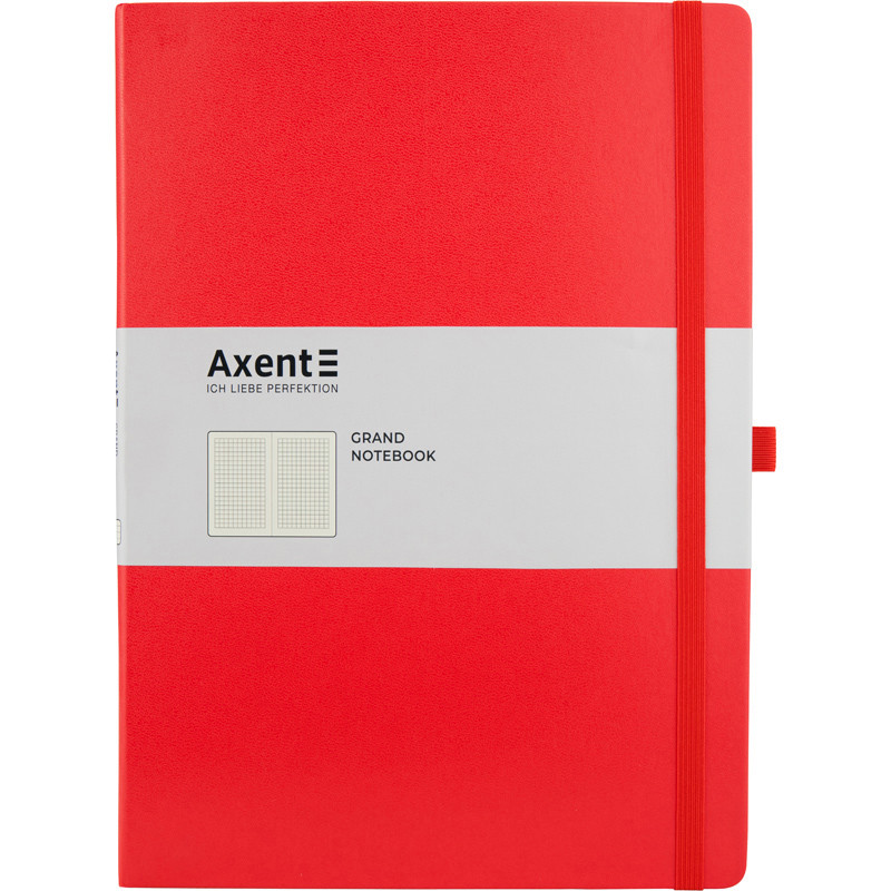 

Книга записная Axent Partner Grand, 295*210, 100л, клетка, 8203 Красный