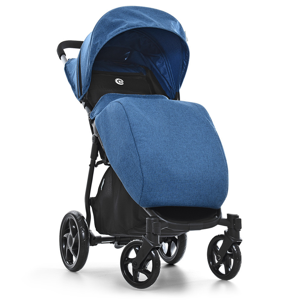 

Детская коляска El Camino с поворотными передними колесами ME 1032L ESCAPE Denim Black, синий