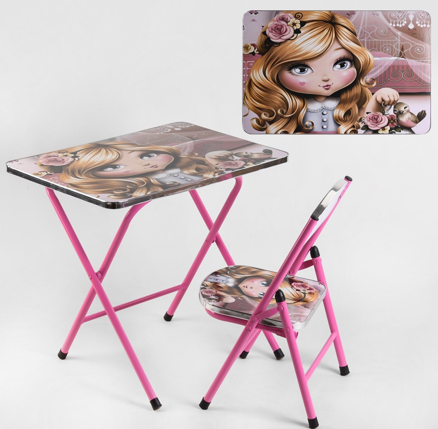

Столик со стульчиком складной Joy C-44549-2 Pink (C-44549)