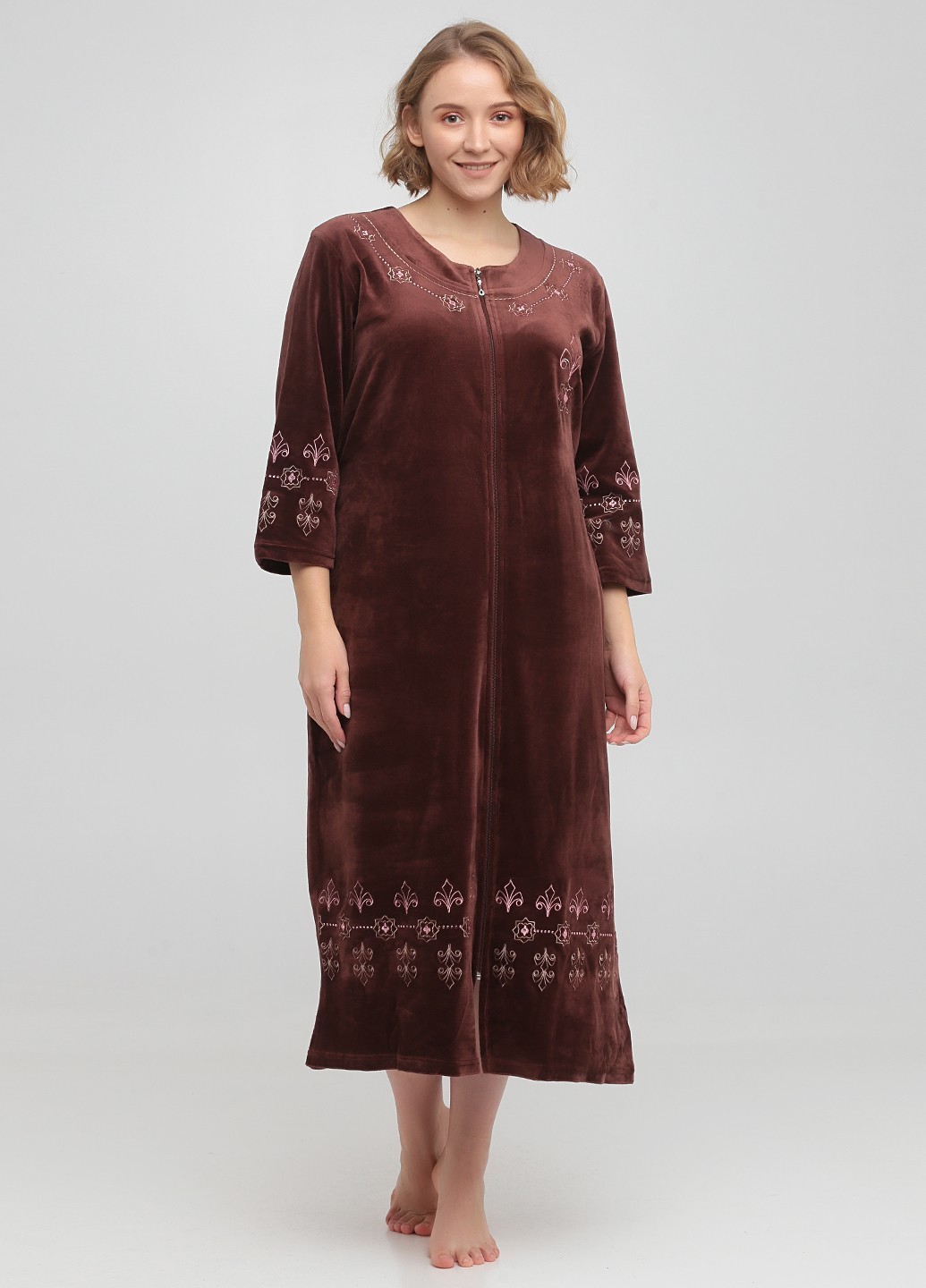 

Халат Romeo Life  коричневый 1920, Халат Romeo Life 3XL коричневый 1920