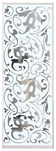 

Дверь (раздвижная система ) пескоструй гроздья на матовом зеркале рисунок 62 к шкафу-купе 95 x 230 см