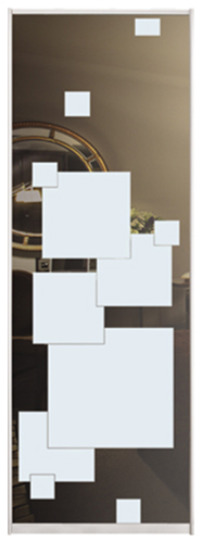 

Дверь (раздвижная система ) пескоструй матовые квадраты рисунок 52 к шкафу-купе 65 x 225 см