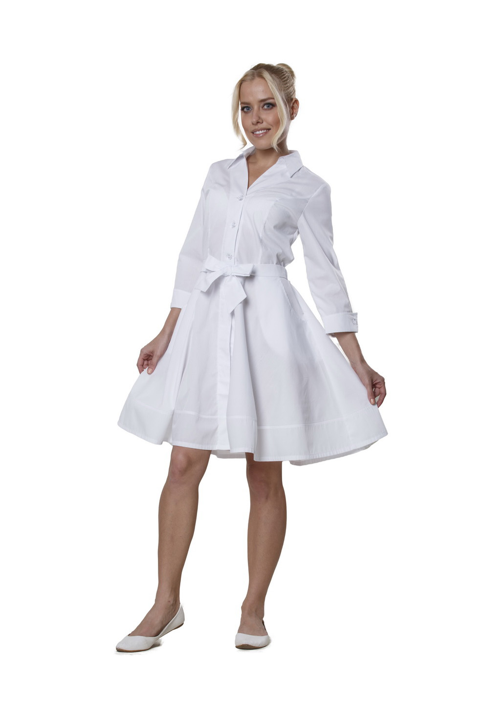 

Халат медицинский женский ПРОФМОДА “Маргарита” с рукавом 3/4 Халат смесовая  -170 35% хлопок*65% полиэстер белый, Халат медицинский женский ПРОФМОДА “Маргарита” с рукавом 3/4 Халат смесовая 42 -170 35% хлопок*65% полиэстер белый