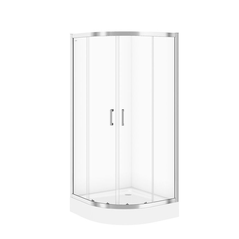 

Душевая кабина полукруглая BASIK 90x90x185 прозрачное стекло