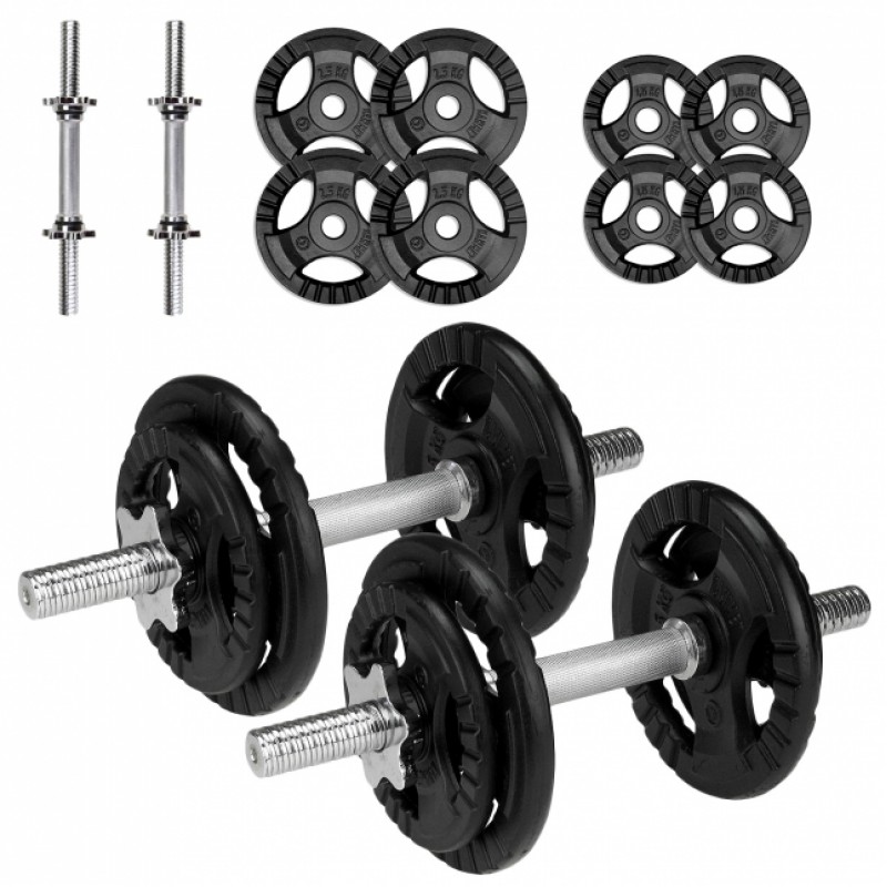 

Гантели разборные (наборные) Kawmet 2х10 кг, код: DUMBBELLS/20/2/10