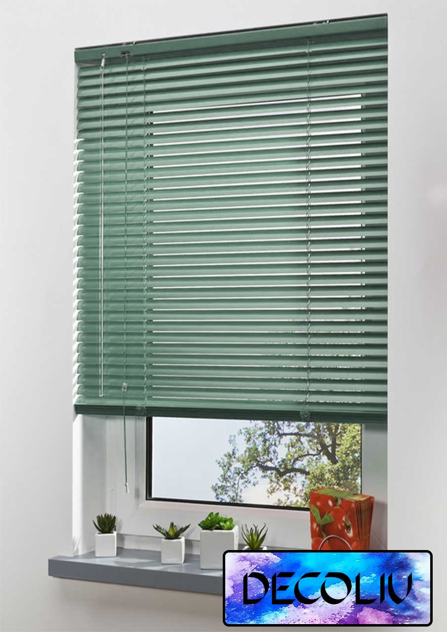 

Жалюзи DECOLIV Горизонтальные алюминиевые зеленые 160*170см