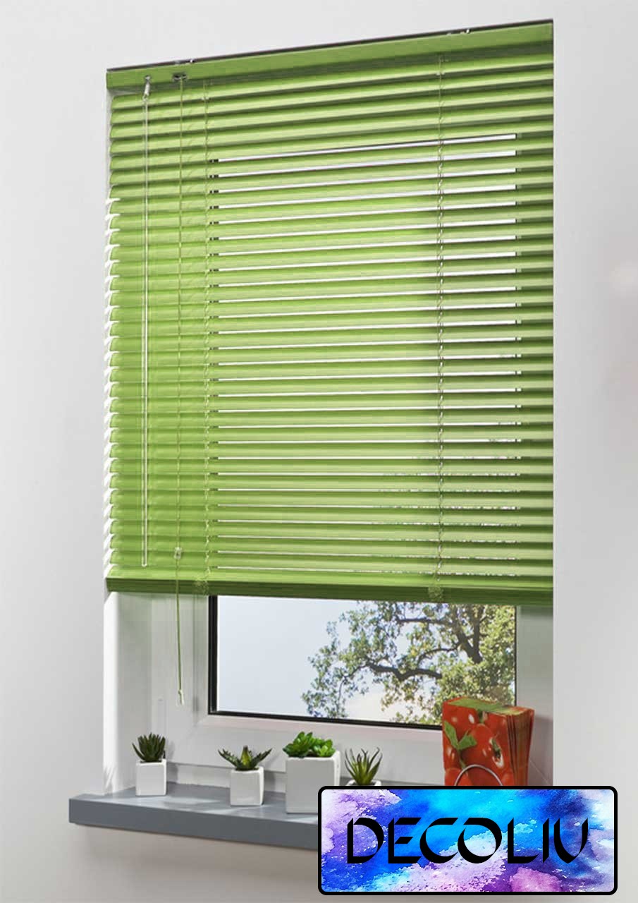 

Жалюзи DECOLIV Горизонтальные алюминиевые салатовые 110*130см