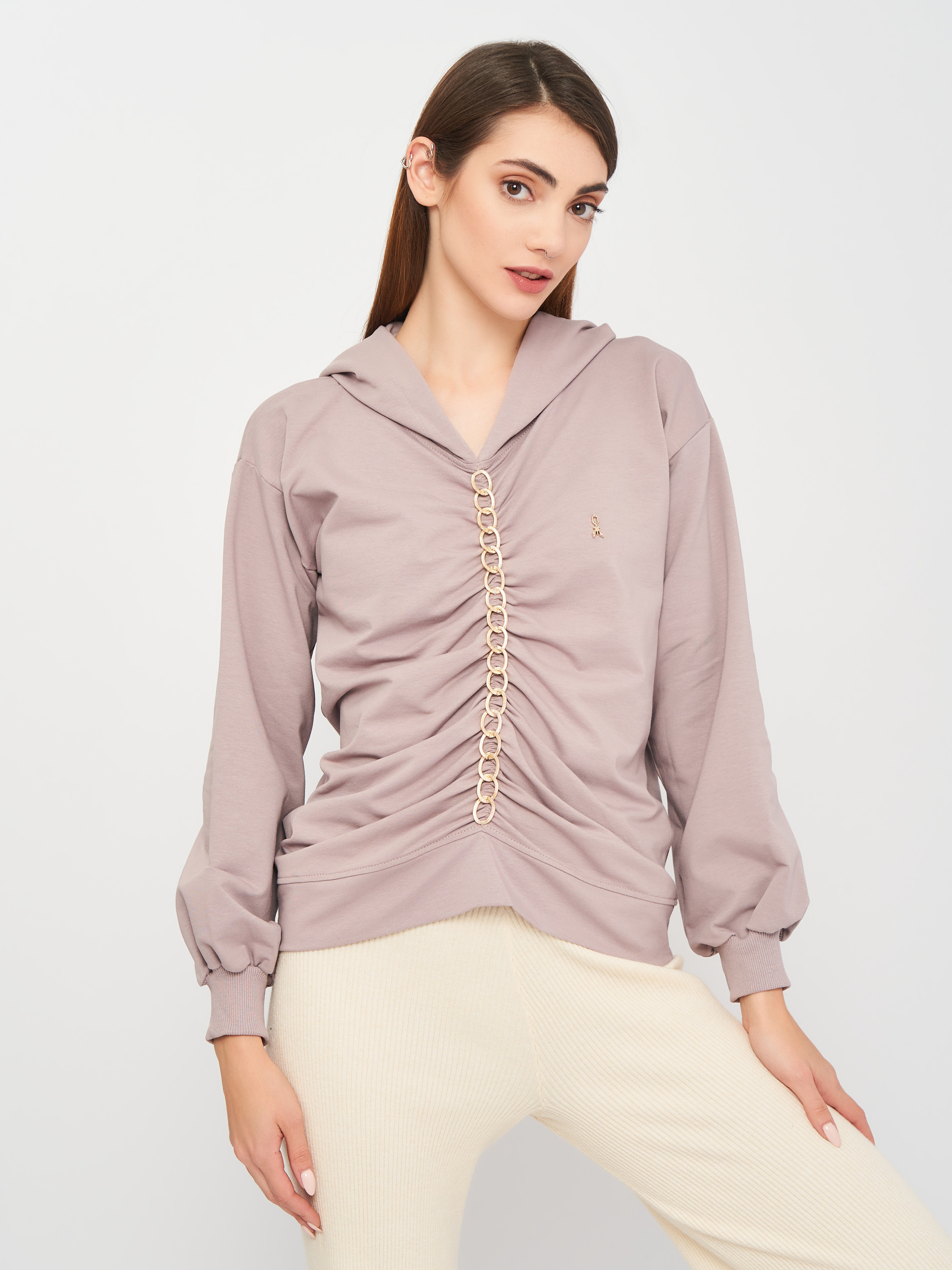 

Худи Patrizia Pepe 10762.3  (2) Песочное, Худи Patrizia Pepe 10762.3 L (2) Песочное