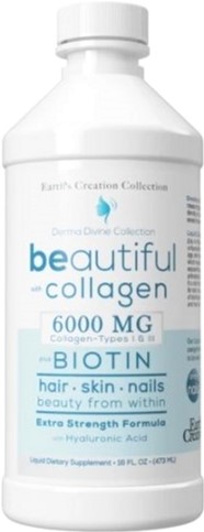 

Препарат для суставов и связок Earths Creation Derma Collagen Plus Biotin 6000 мг 473 мл (608786004191)