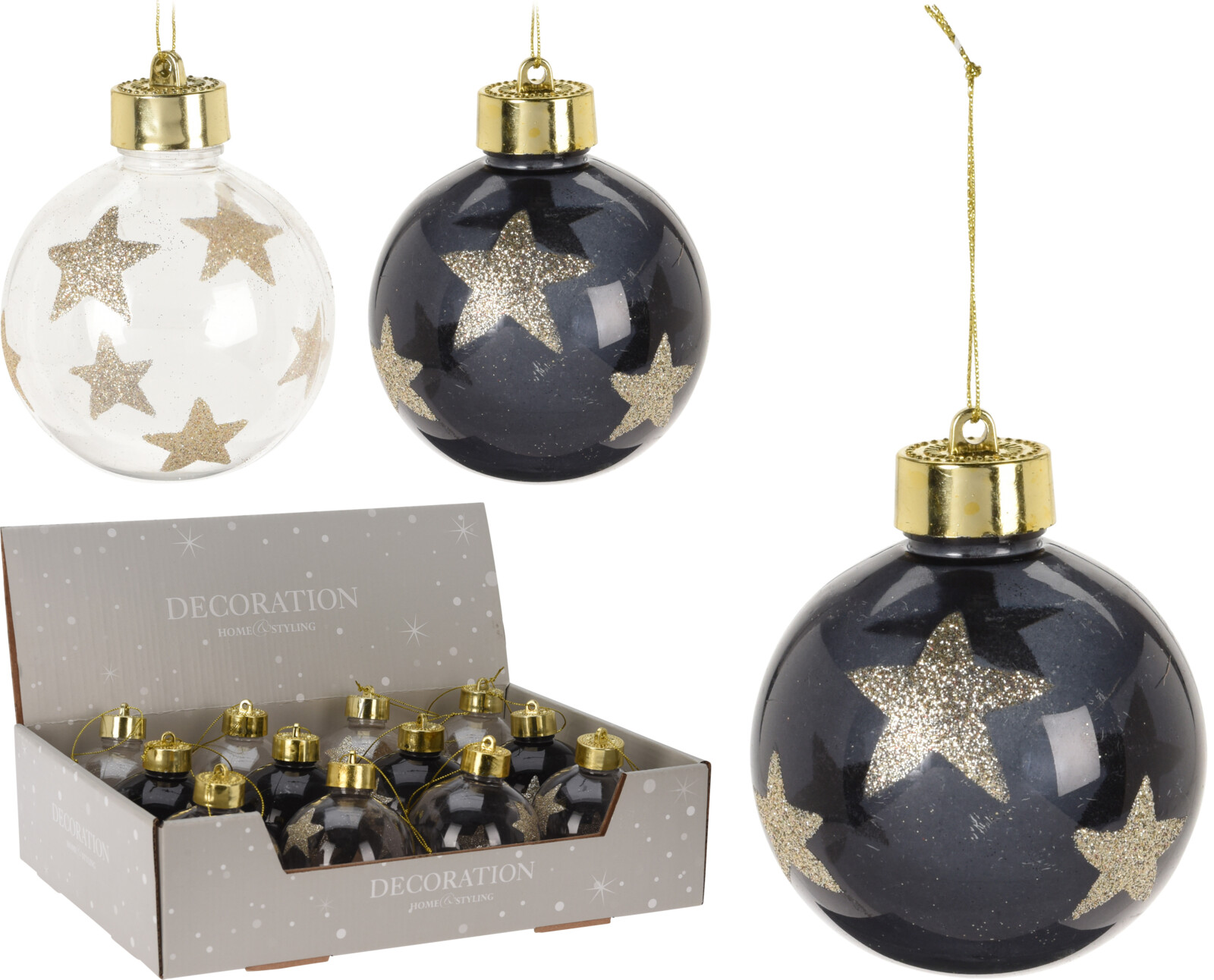 

Набор елочных шаров Christmas Decoration 8 см 12 шт (ABJ432900)