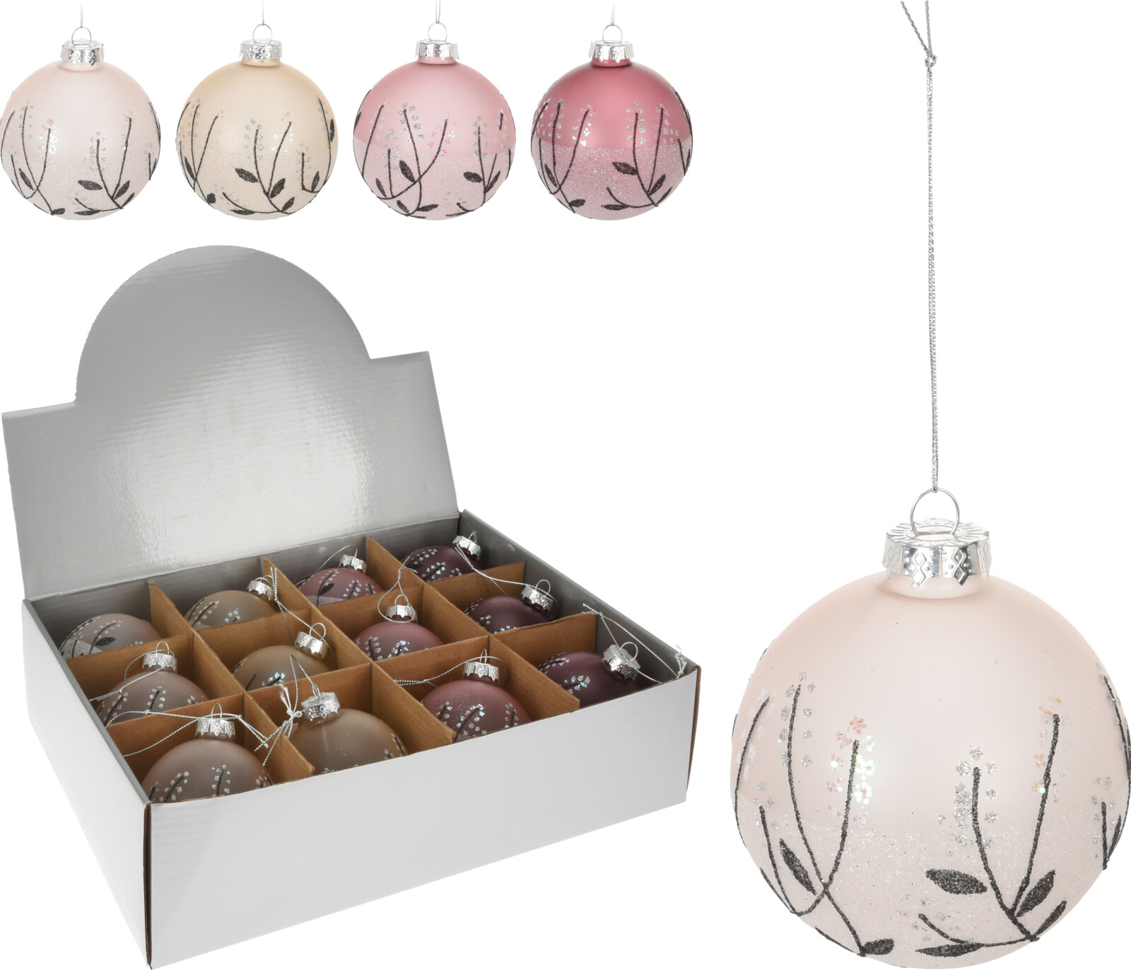 

Набор елочных шаров Christmas Decoration 8 см 12 шт (ABR522810)