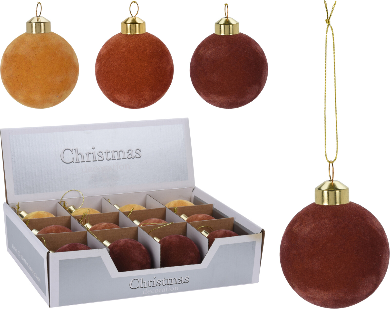 

Набор елочных шаров Christmas Decoration 6 см 12 шт (ABT612300)