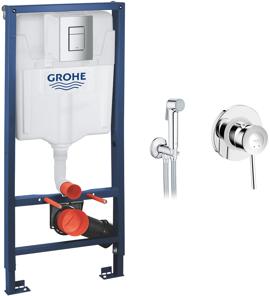 

Инсталляция GROHE Rapid SL 38772001 с душевым гарнитуром BauClassic 2904800S