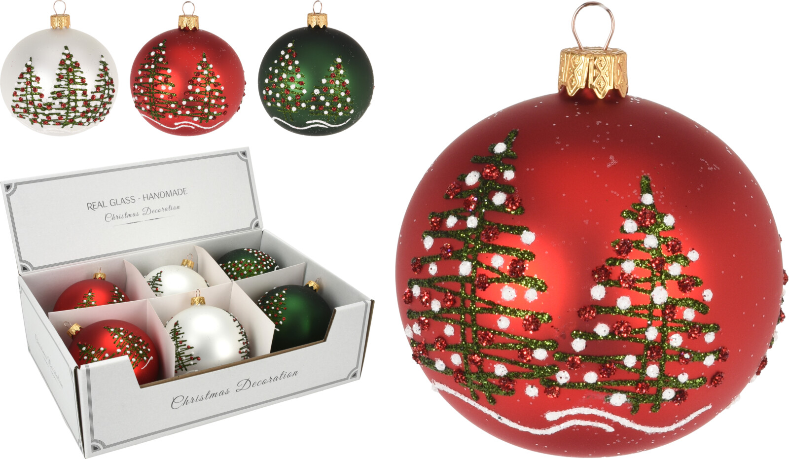 

Набор елочных шаров Christmas Decoration 10 см 6 шт TREES DECO (AVG113840)