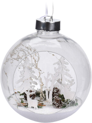 

Елочный шар Christmas Decoration 15 см с подсветкой (CAA115190_DEER AND TREE)
