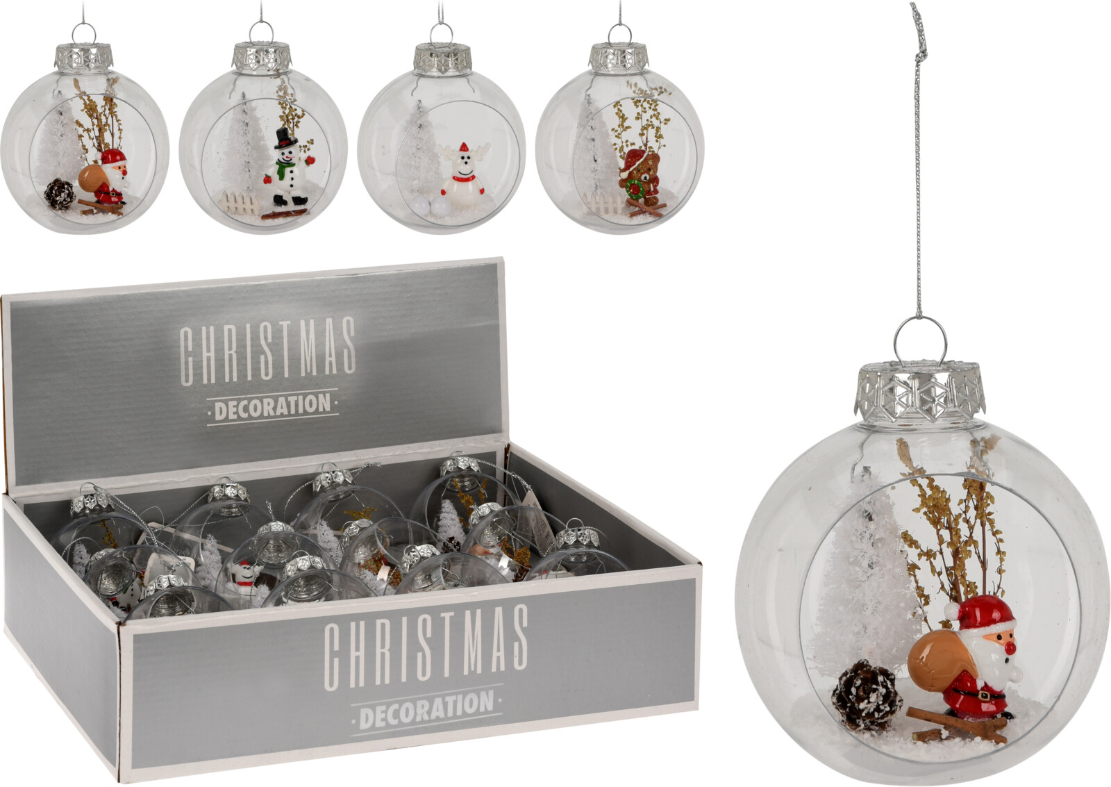 

Набор елочных шаров Christmas Decoration 8 см 12 шт (CAA126910)