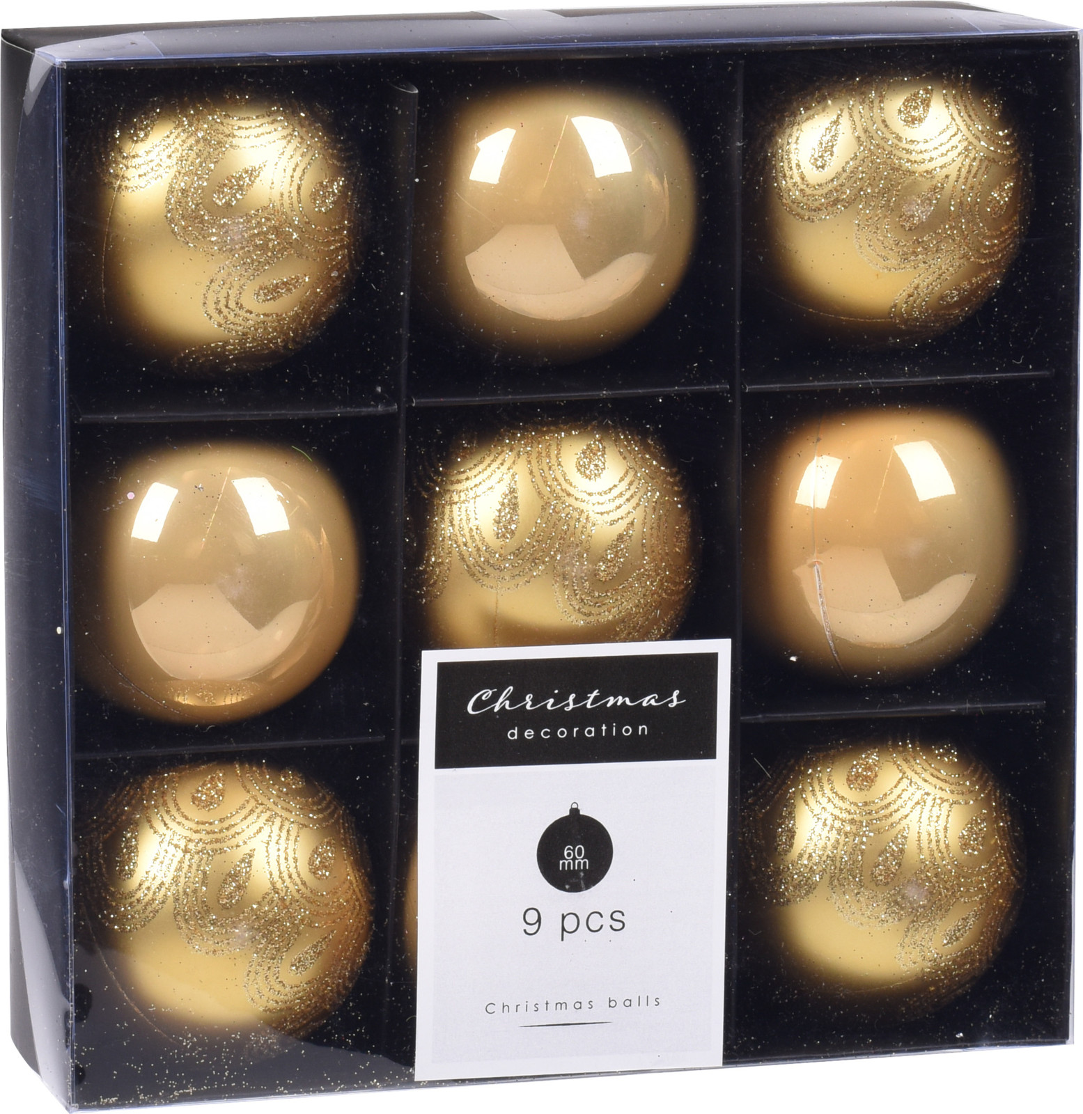

Набор елочных шаров Christmas Decoration 6 см 9 шт золото (CAN214600)