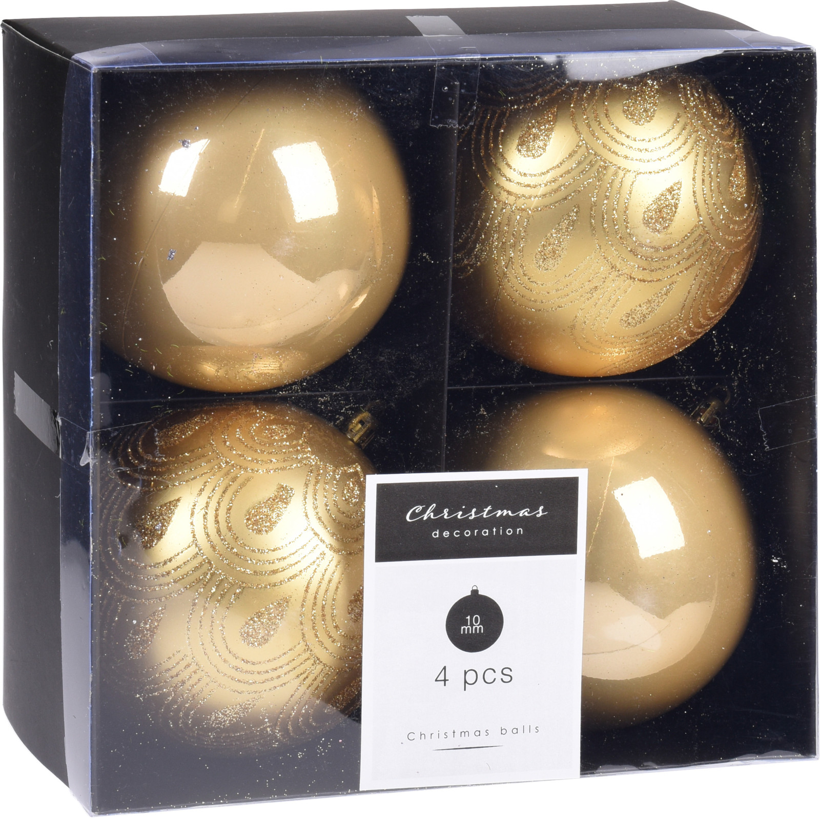 

Набор елочных шаров Christmas Decoration 10 см 4 шт золото (CAN214800)