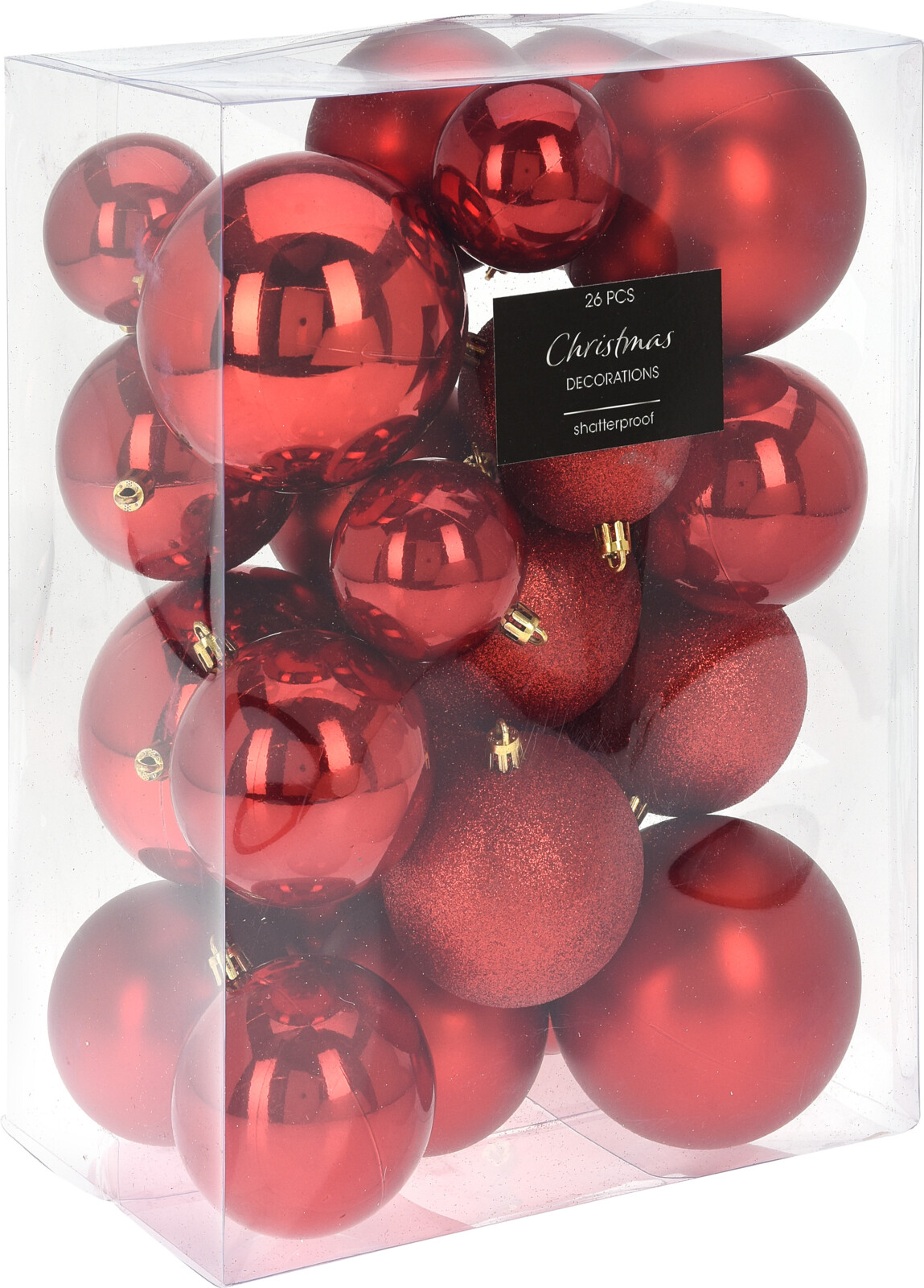 

Набор елочных шаров Christmas Decoration 26 шт красный (CAN223020)