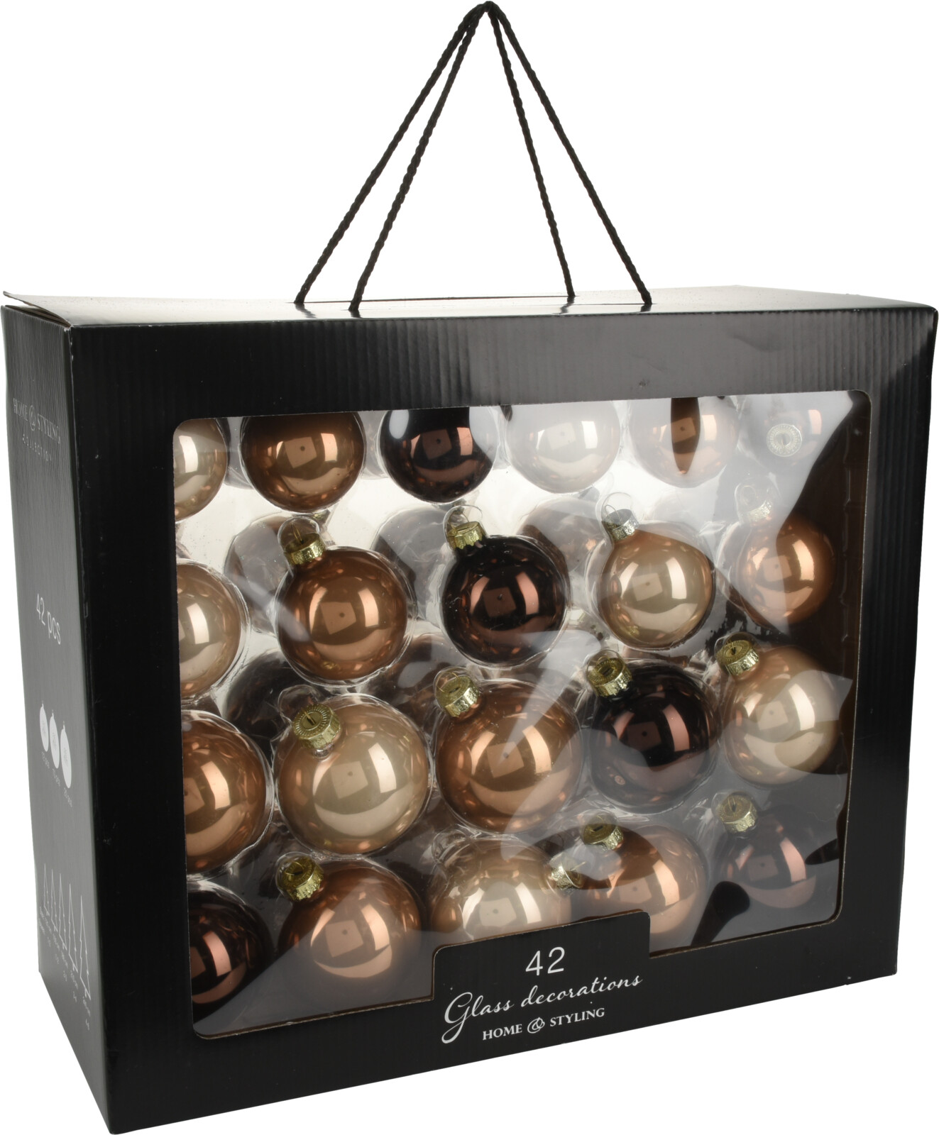 

Набор елочных шаров Home & Styling Collection 42 шт коричневый (AVK100580)