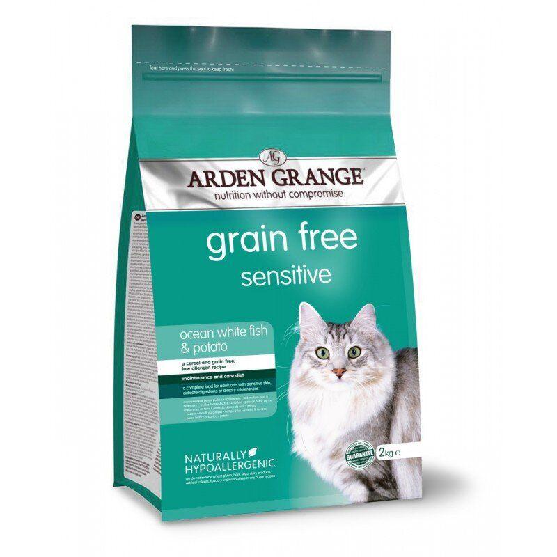 

Сухой корм для кошек Arden Grange Adult Sensitive Cat для чувствительного пищеварения с океанической рыбой 4кг