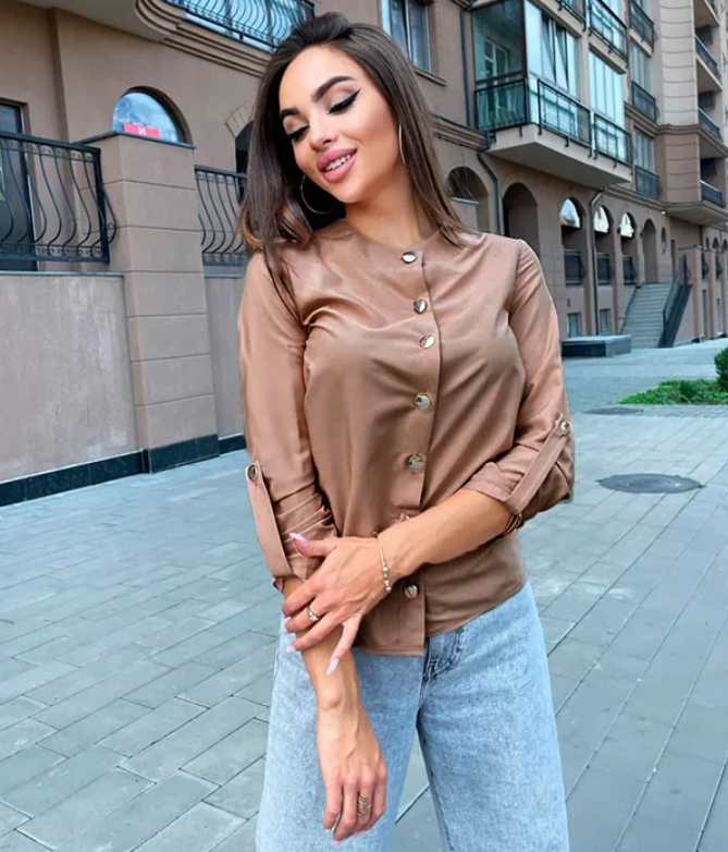 

Женская блуза GF004830 р42/ бежевая, Женская блуза GF004830 р42/44 бежевая