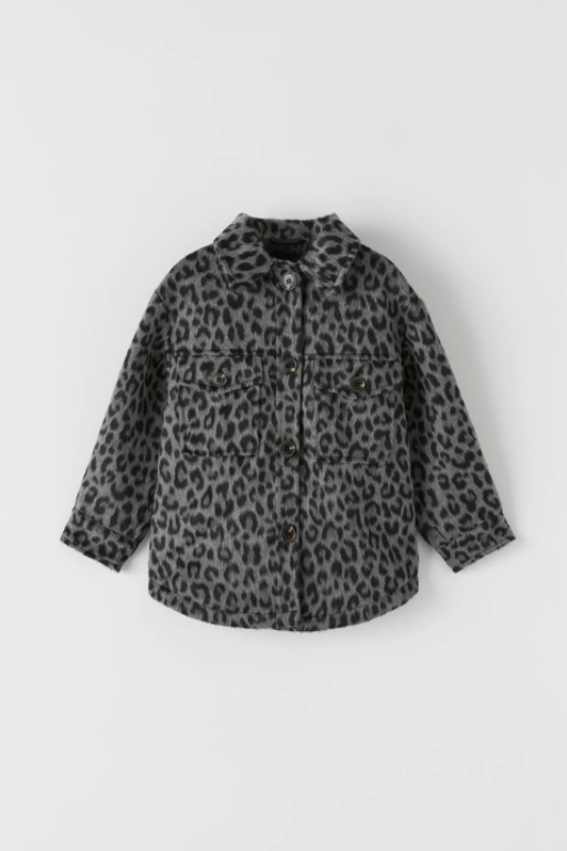 

Куртка с леопардовым принтом 5100 ZARA 116 Серый 43864