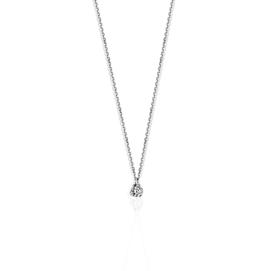 

Колье Qzsilver (908-01046) Серебро Белый Фианит белый 40