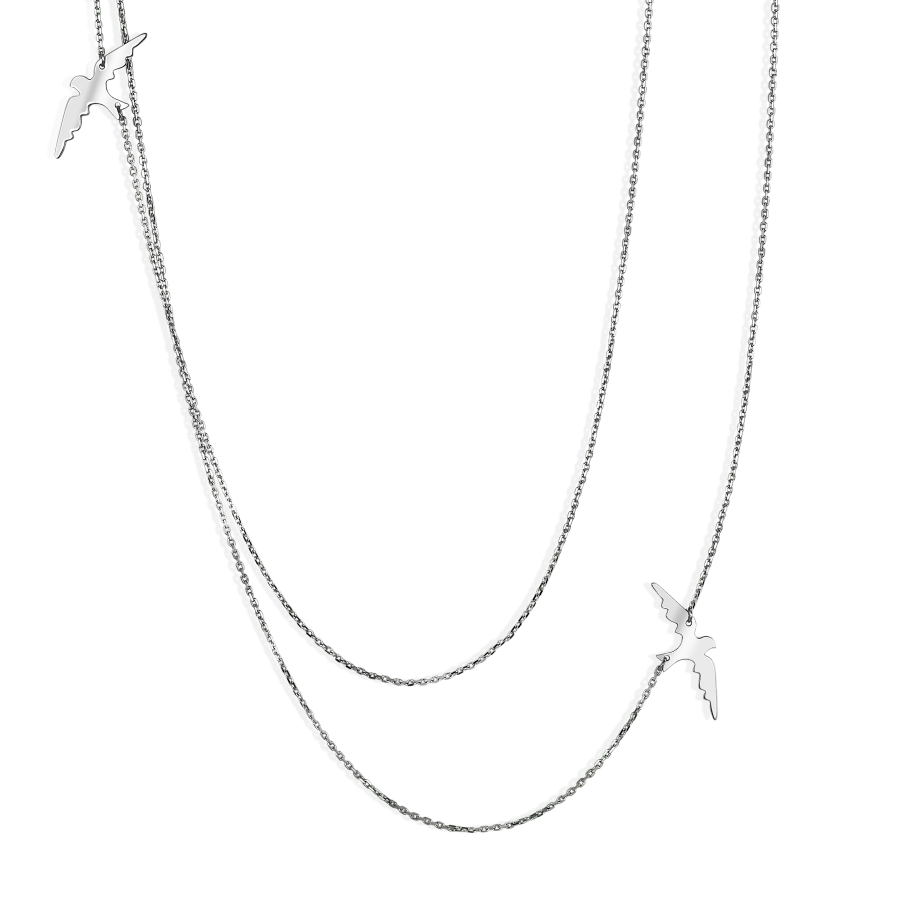 

Колье Qzsilver (908-00828) Серебро Белый 42