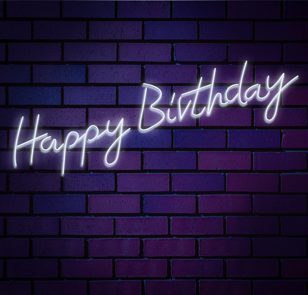 

Неоновый светильник LeditShine "Happry Birthday" 100х18см