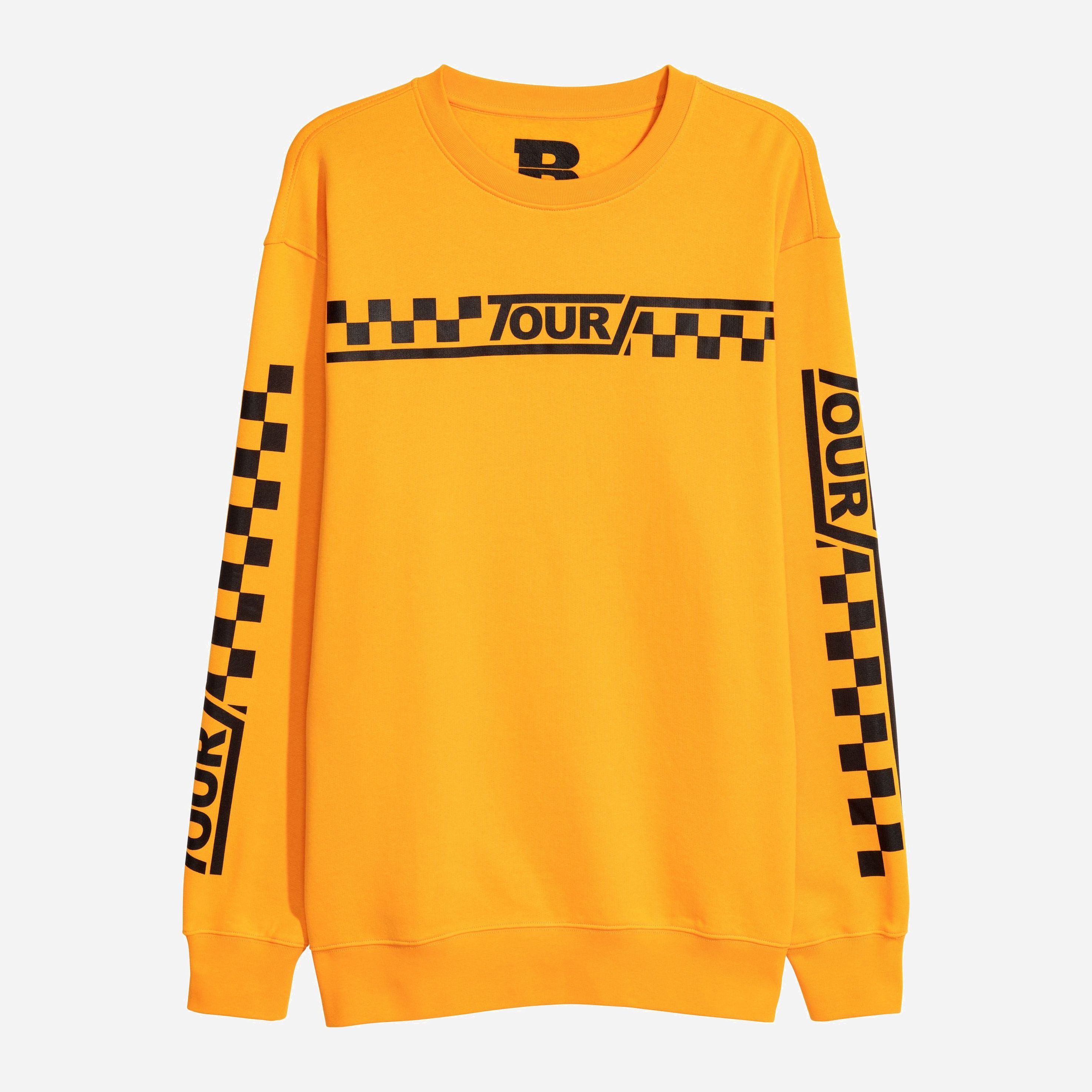 

Свитшот H&M XAZ099641MXLA L Желтый с принтом