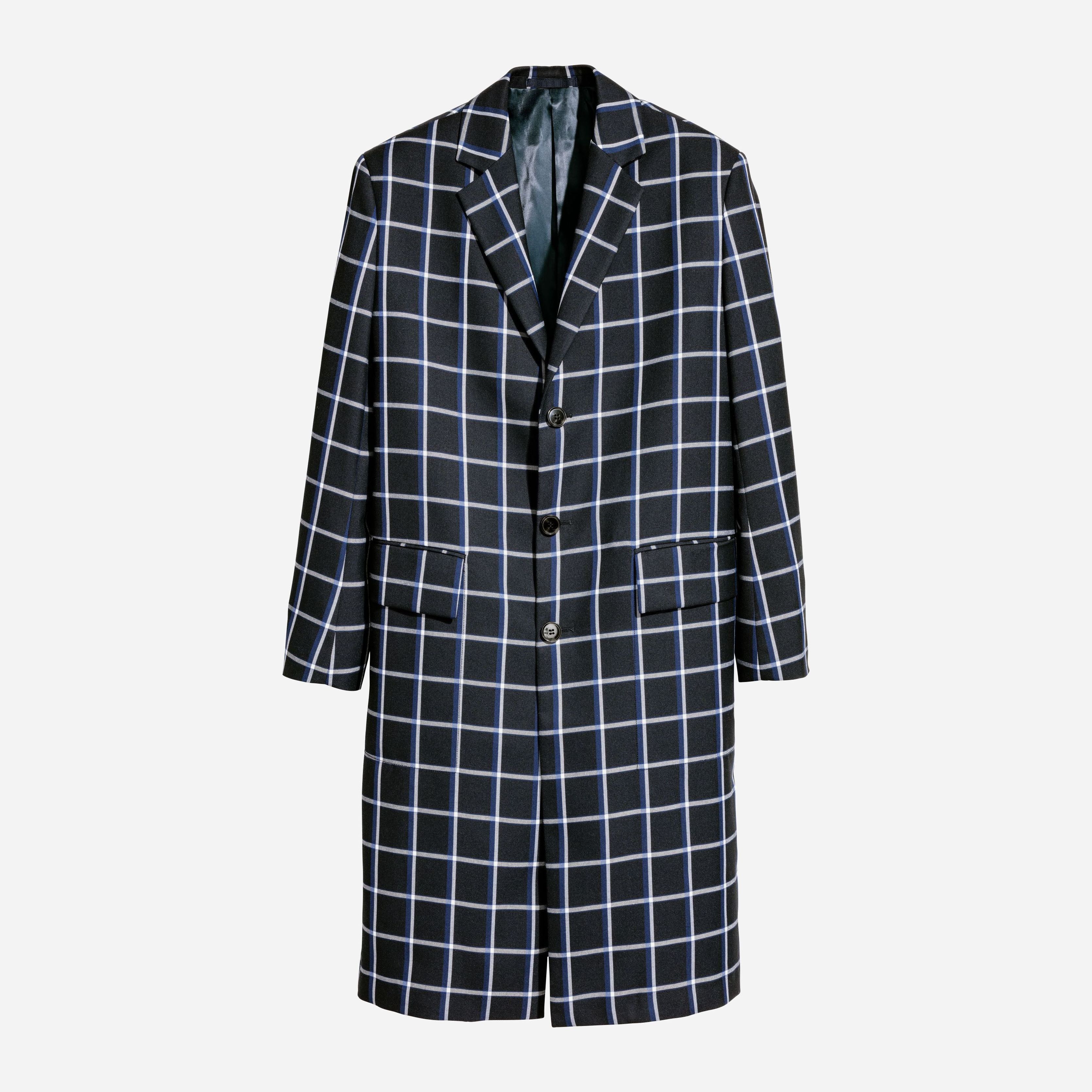 

Пальто H&M XAZ104352UGUA  Темно-синее с белым в клетку, Пальто H&M XAZ104352UGUA 52 Темно-синее с белым в клетку