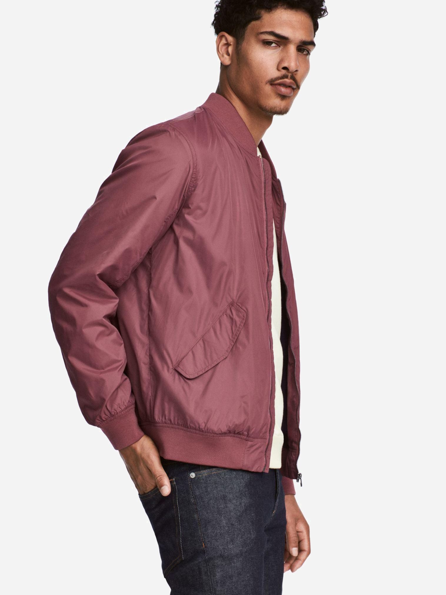 

Бомбер H&M XAZ182986AODS M Темно-розовый