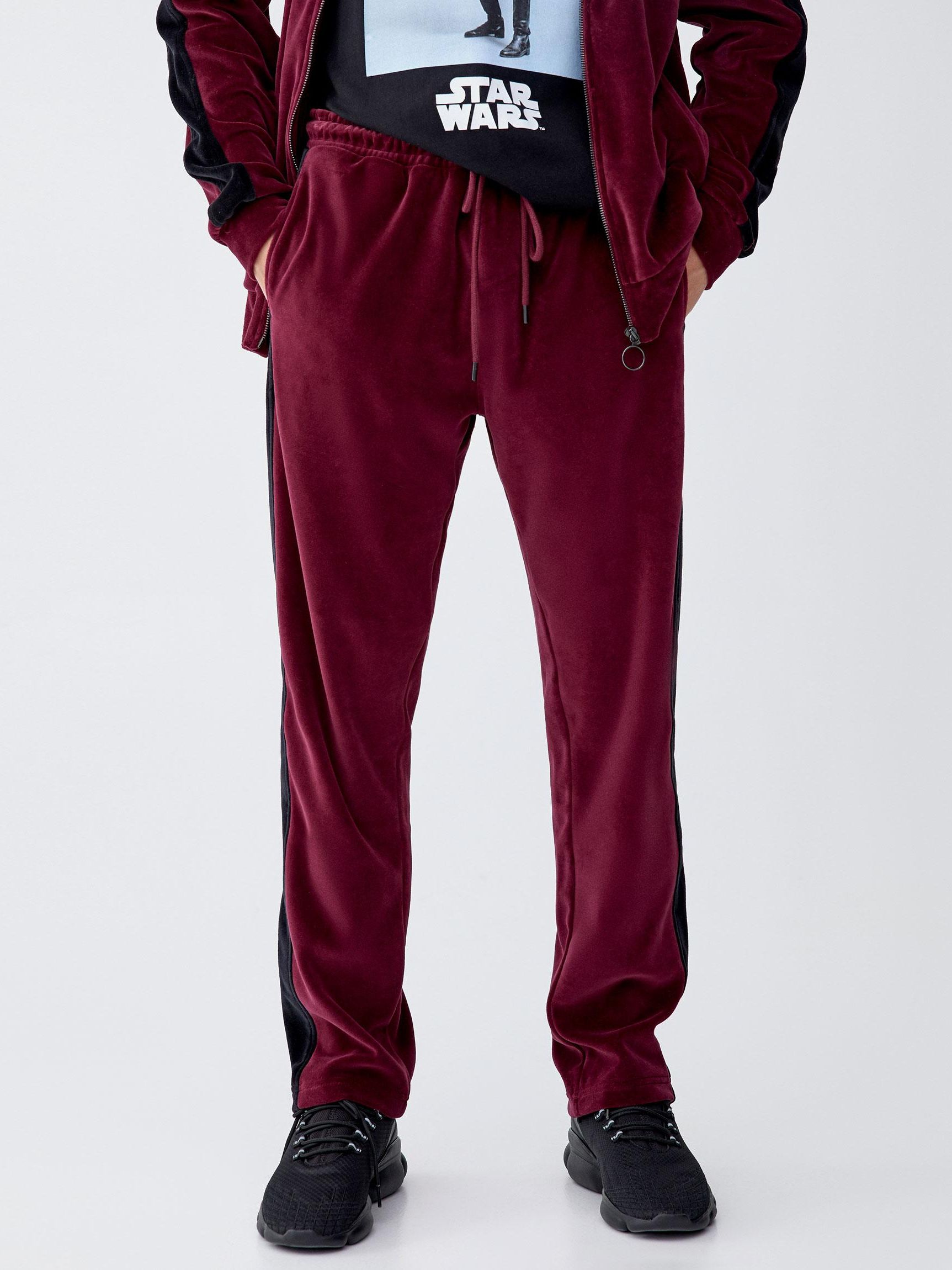 

Спортивные штаны Pull & Bear XAZ259958JMNV  Бордово-черные, Спортивные штаны Pull & Bear XAZ259958JMNV L Бордово-черные