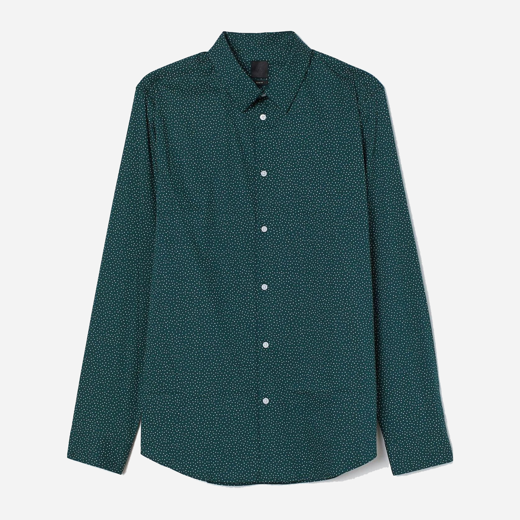 

Рубашка H&M XAZ279725EPIY XL Темно-зеленая в горошек